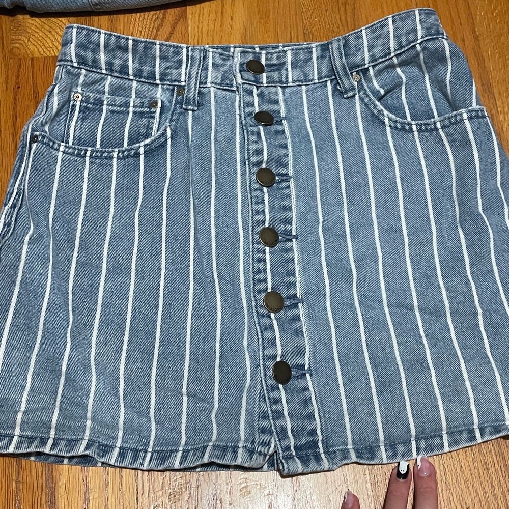 Billabong Jean striped skirt